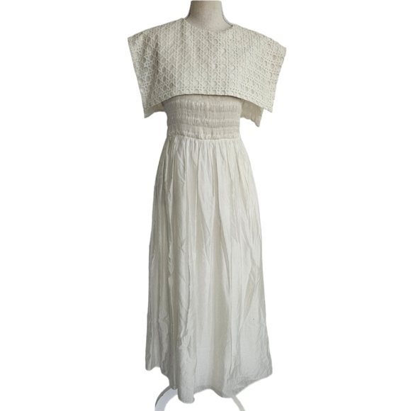 Antonio Melani x Jennifer Sumko "Alyssa" Shirred Bib Capelet Dress - Picture 7 of 15